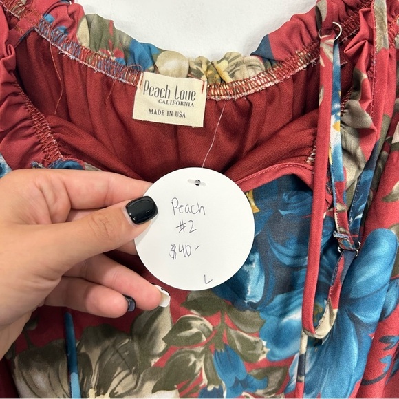 PEACH LOVE NWT floral longsleeve romper X6 - Picture 5 of 7